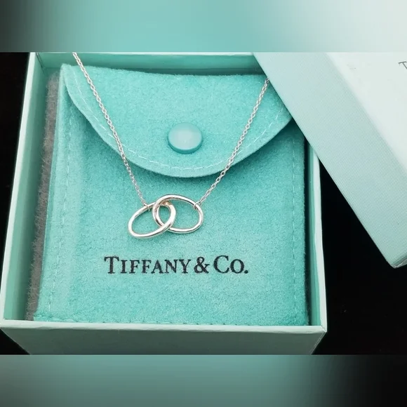 Vintage Tiffany & Co. Double Loop Pendant Necklace - Picture 1 of 6